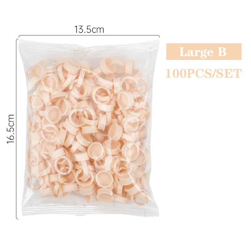 100Pcs Disposable Lash Glue Rings | Eyelash Extension Supplies