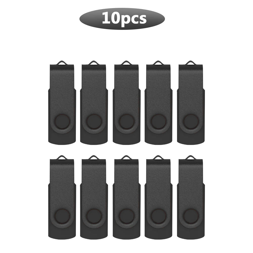 10-Pack USB Flash Drives 8GB–64GB | Free Custom Logo USB Flash Drives PRIMED 1GB black A