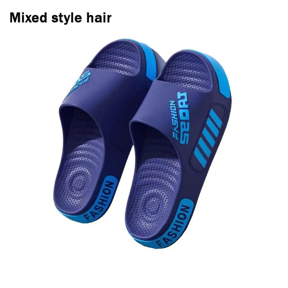 Men's Wide Fit EVA Slide Sandals – Anti-Slip Beach Slippers