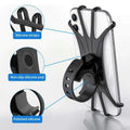 360° Bike & Motorcycle Phone Holder Handlebar Mount Bike Phone Mount PRIMED Black