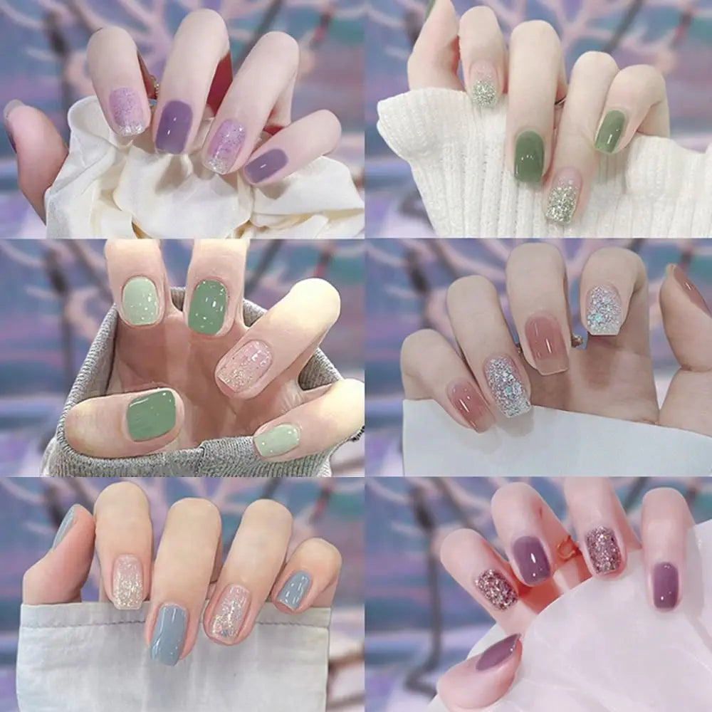 Waterproof Foil Gel Nail Stickers – 14 Tips Full Nail Wraps