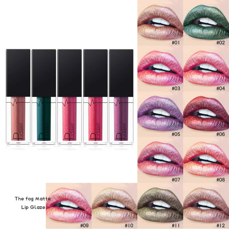 Blana Metallic Glitter Lipstick – Shimmer Gold, Waterproof Metallic Glitter Lipstick PRIMED