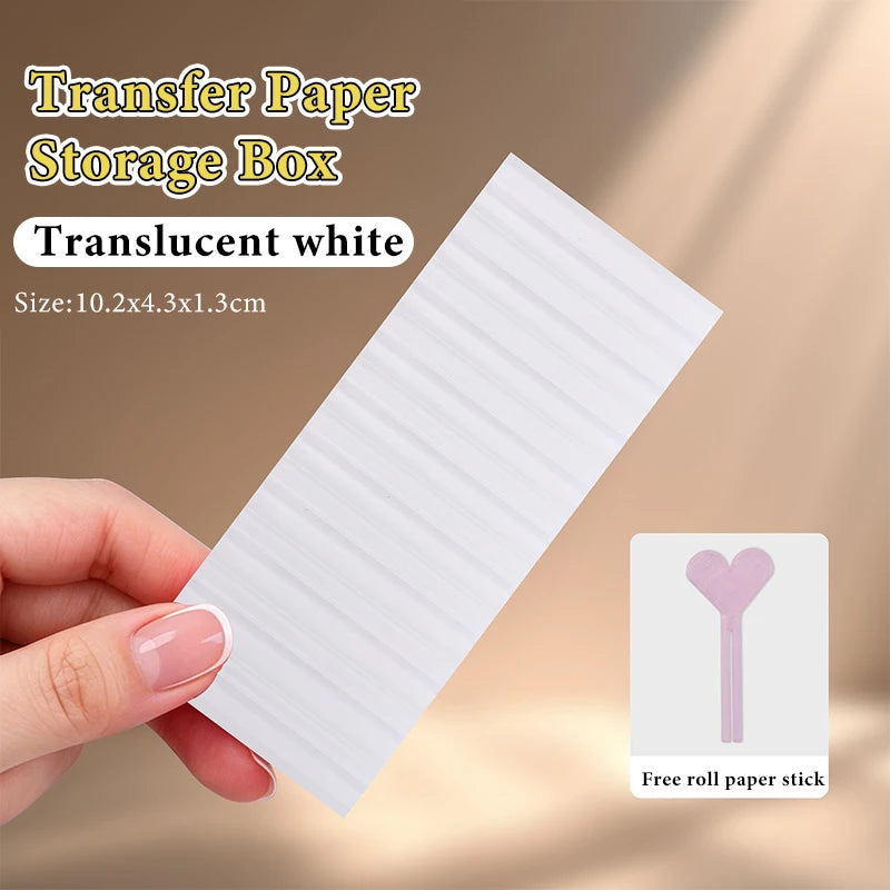 10-Compartment Nail Transfer Paper Storage Box – 7 Colors