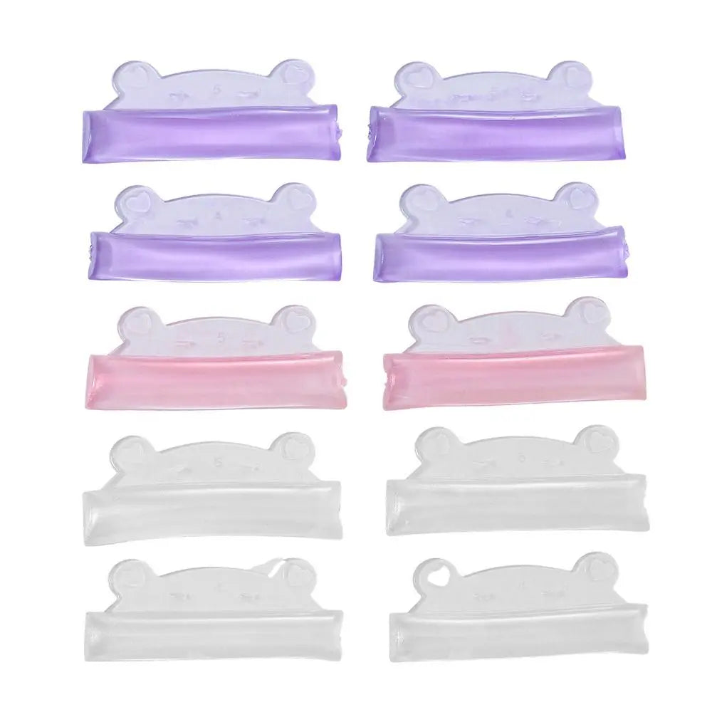 5 Pairs Bear-Shape Silicone Eyelash Perm Curling Pads Reusable Eyelash Curling Pads PRIMED