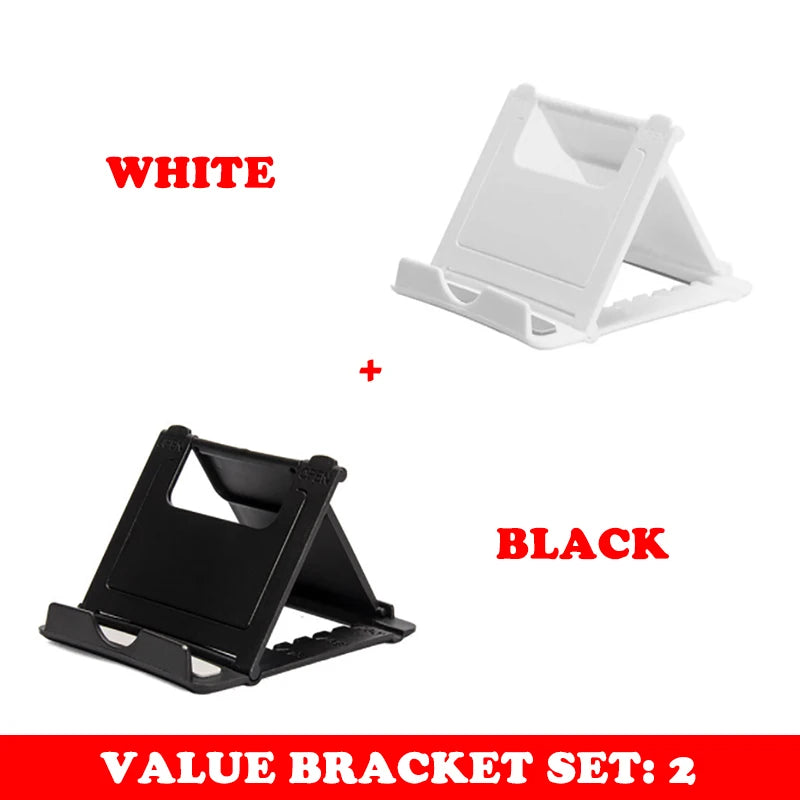 Universal Foldable Desk Phone & Tablet Stand | 6 Angles Phone & Tablet Stand PRIMED Black White