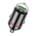 Elough 30W Dual Port USB-C PD + QC3.0 Car Charger Car Phone Charger PRIMED Black