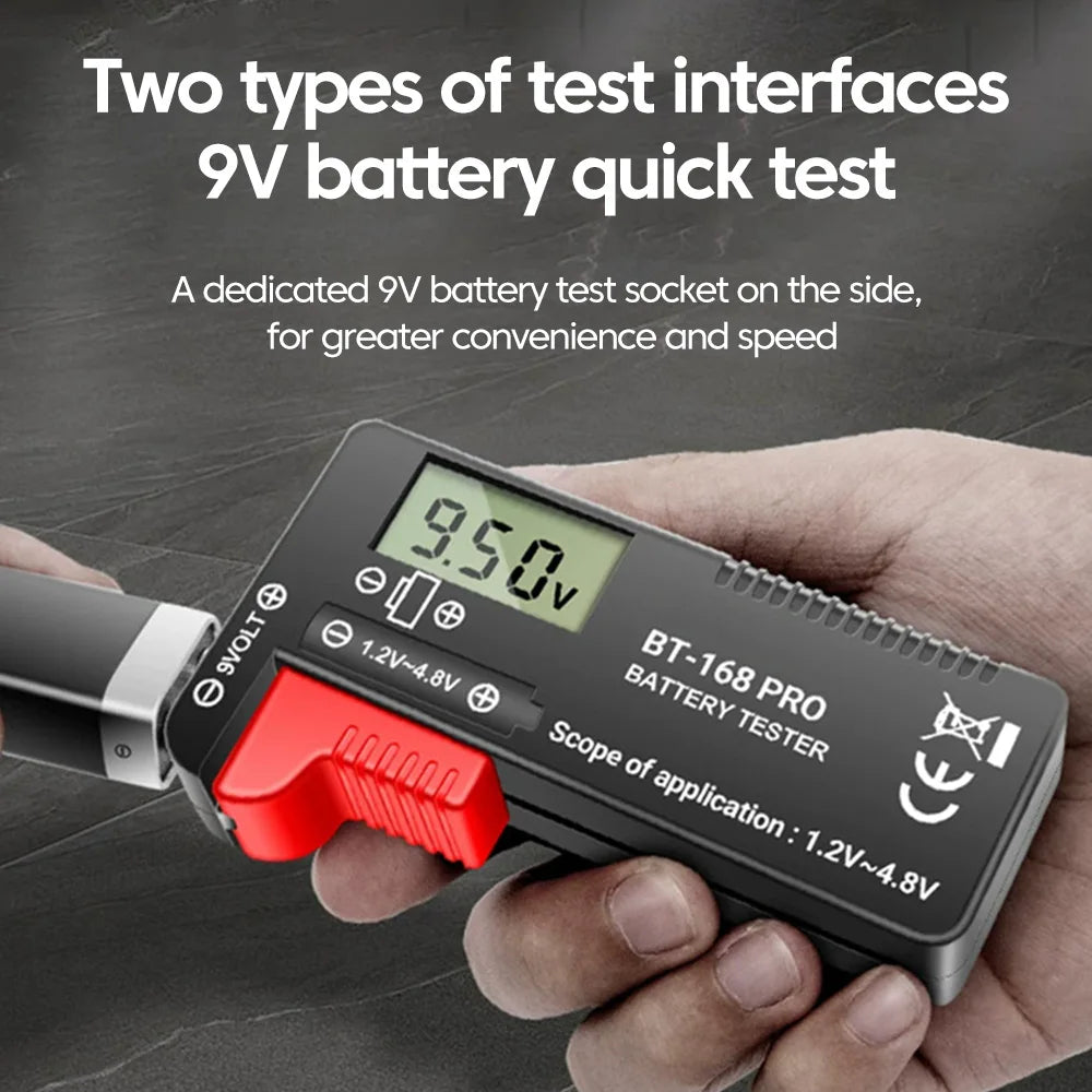 Universal Battery Level Tester 1.2V–9V | AA AAA 18650 Tester Battery Level Tester PRIMED