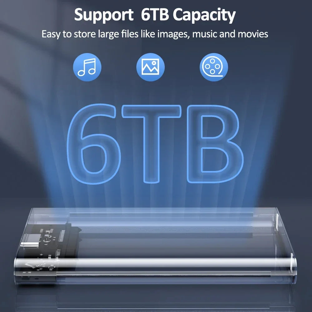 2.5" SATA HDD SSD Enclosure USB 3.0 & USB-C 5Gbps HDD SSD Enclosure PRIMED