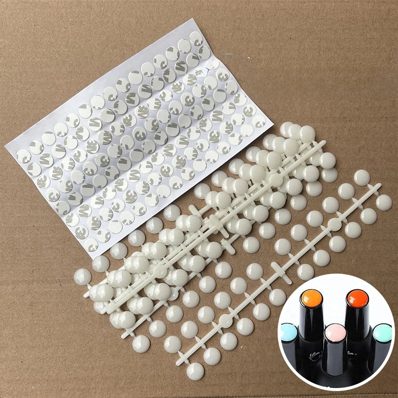 120 Pcs Round Nail Swatch Sticks – Gel Polish Color Display Nail Swatch Display PRIMED Nature Color