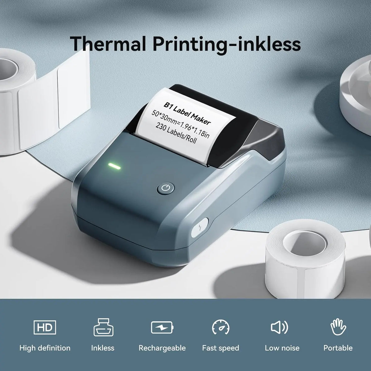 Niimbot B1 Bluetooth Thermal Label Printer – 2 Inch Portable Thermal Label Printer PRIMED