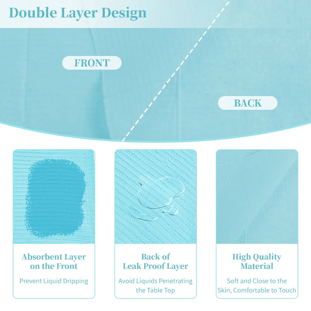125pcs Disposable Nail Art Table Mats – Waterproof Manicure Pads