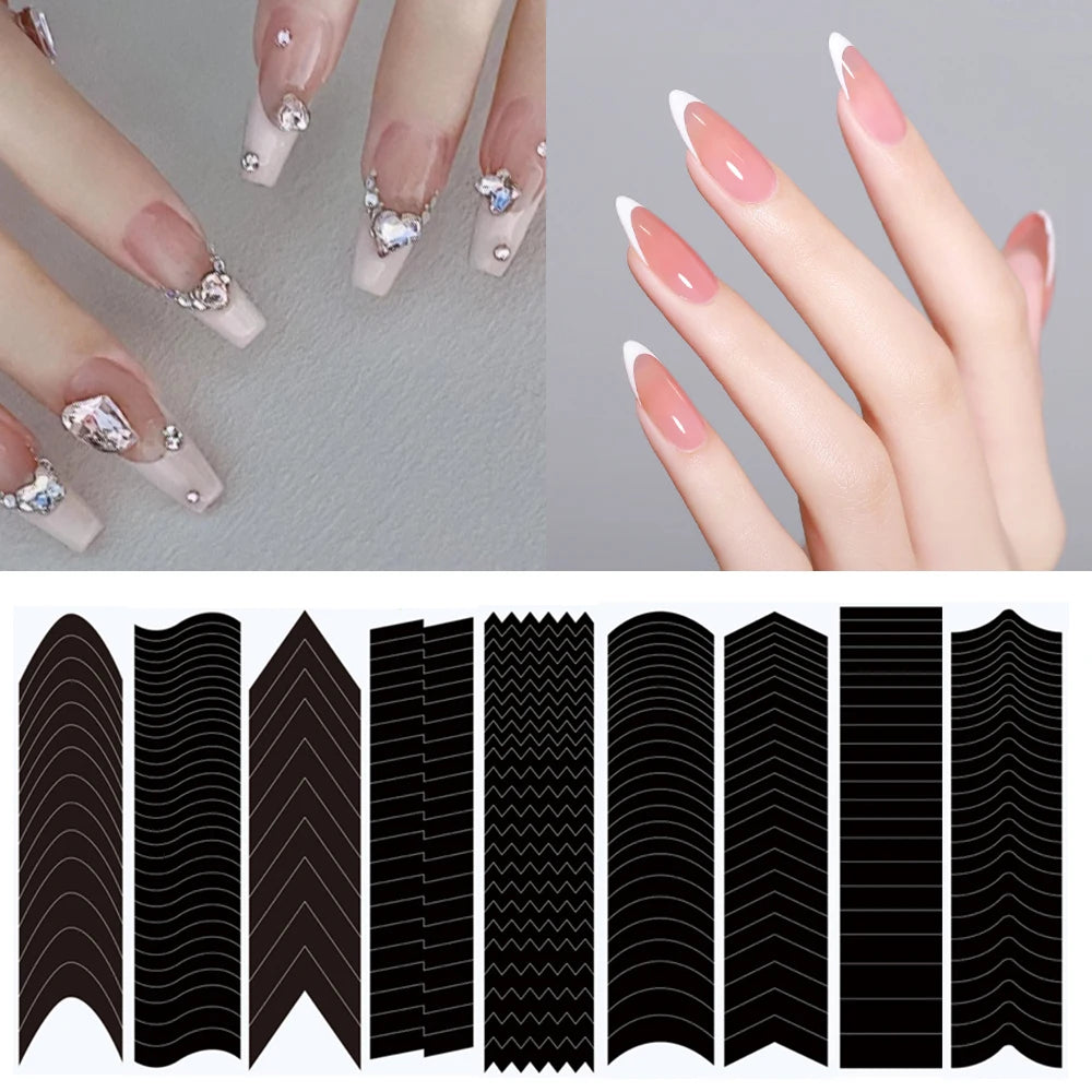 Nail Art Stencils & French Manicure Spray Templates