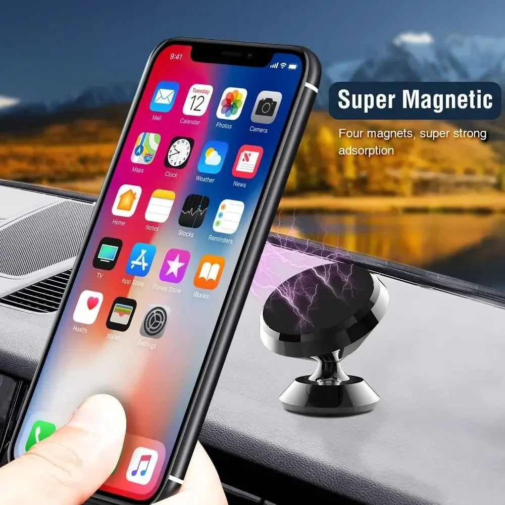 Magnetic Car Phone Holder – 360° Dashboard Mount | Universal Fit Car Phone Mount PRIMED