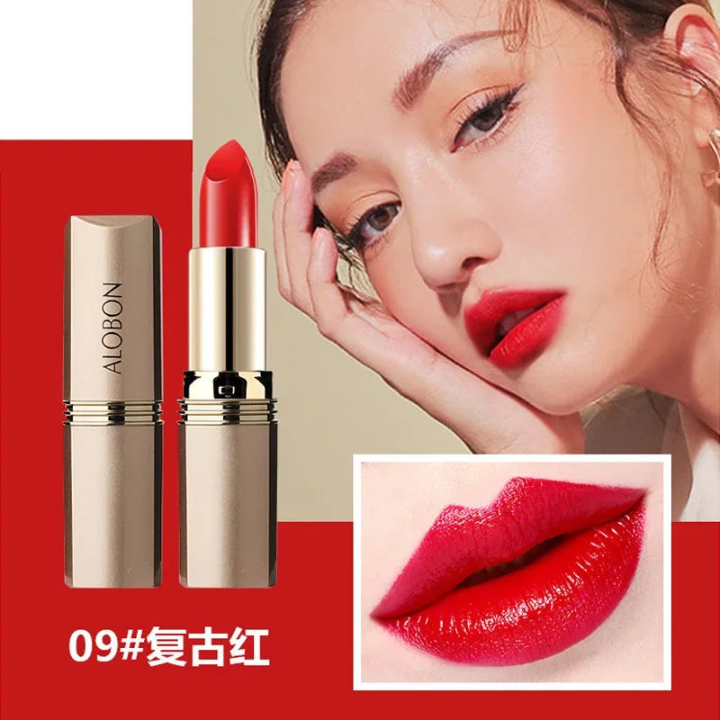 10-Color Matte Velvet Lipstick – Waterproof 24H Long-Lasting