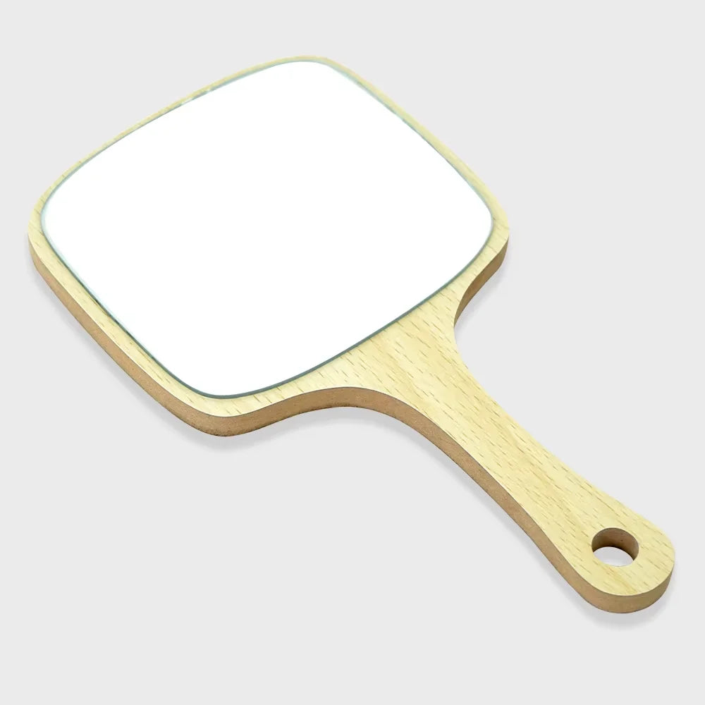 Wooden Handheld Mirror – Salon, Barber & Home Use