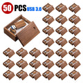 50 Pcs Wooden USB 3.0 Flash Drives Custom Logo 4–128GB Bulk USB Flash Drive PRIMED 4GB Walnut-box