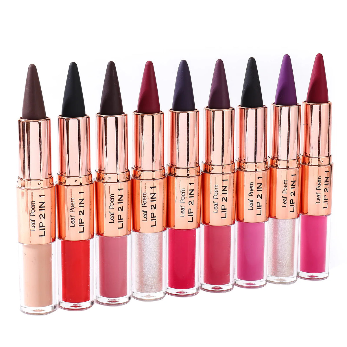 2-in-1 Matte Lip Liner & Lip Gloss Pen – 9 Colors, Waterproof Lip Liner Pen PRIMED