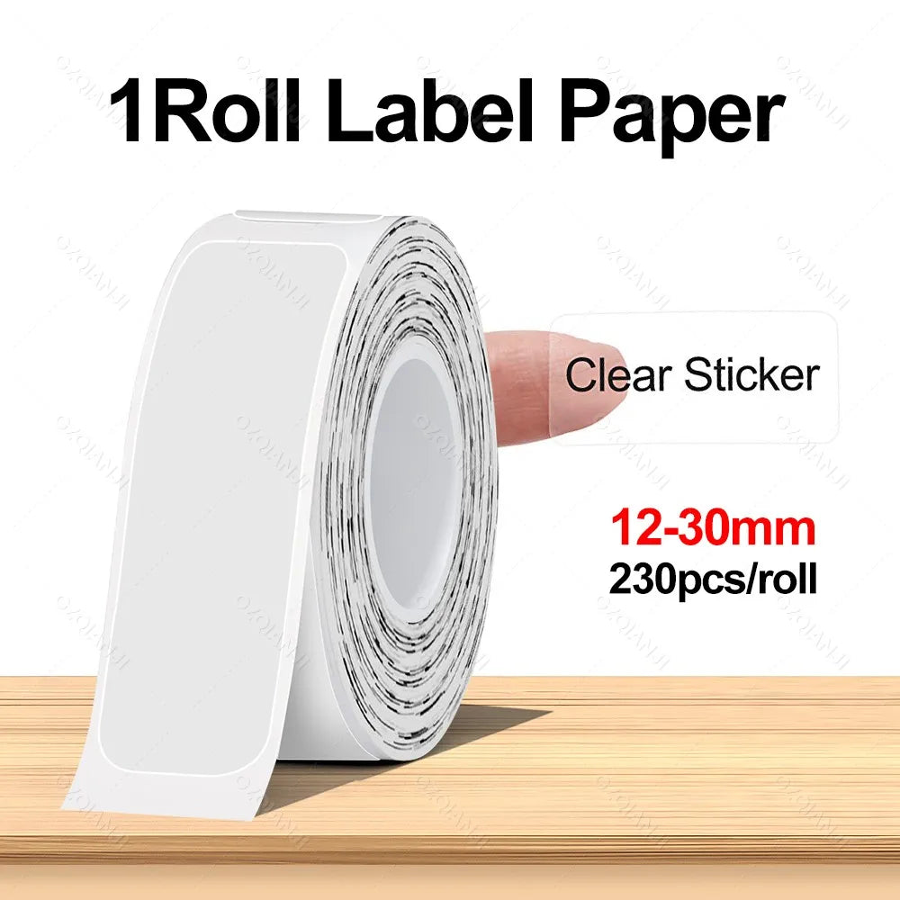 Portable Bluetooth Label Maker | Wireless Thermal Printer 12-15mm Bluetooth Label Printer PRIMED Only 1Trans 1230