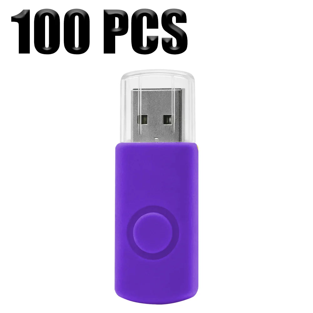 100-Pack Custom Logo Metal USB Flash Drives 4GB–128GB | Bulk