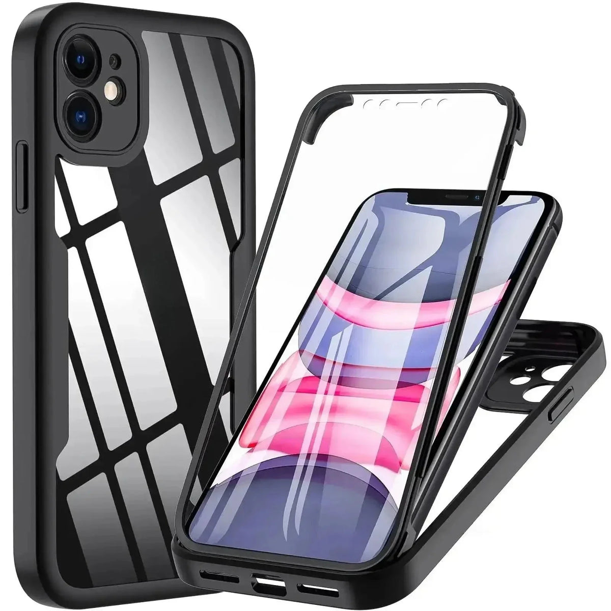 360° Full Body Clear iPhone Case – Shockproof Front & Back Phone Protection Case PRIMED
