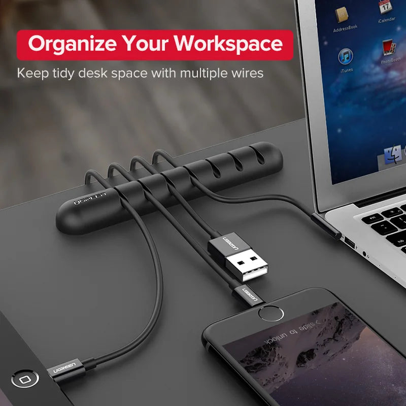 UGREEN Silicone Cable Organizer Clips | Cable Management Cable Management Clips PRIMED