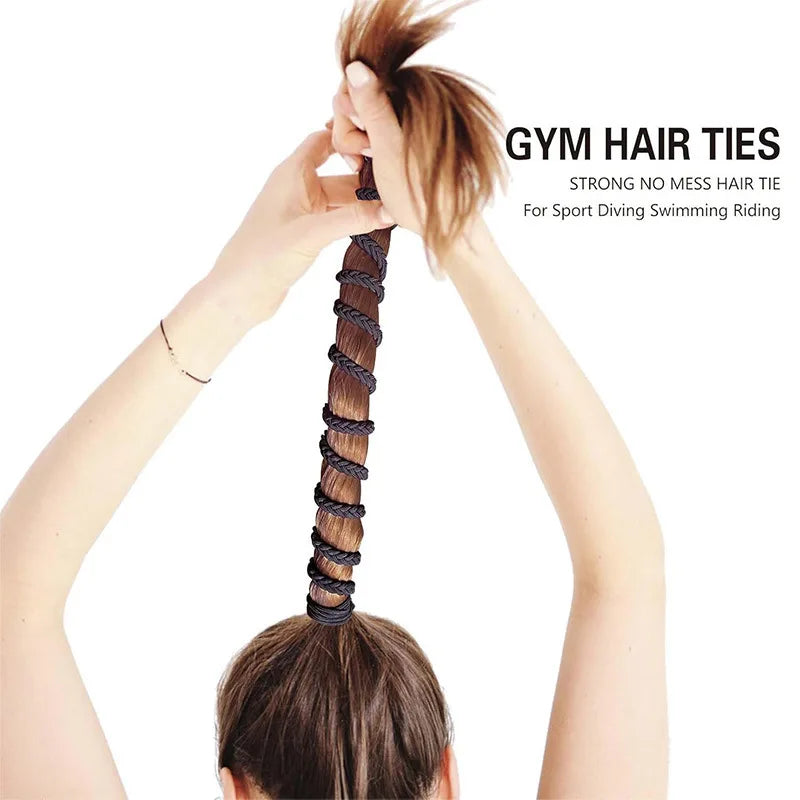 Woven Spiral Hair Scrunchie – Elastic Ponytail Holder Band