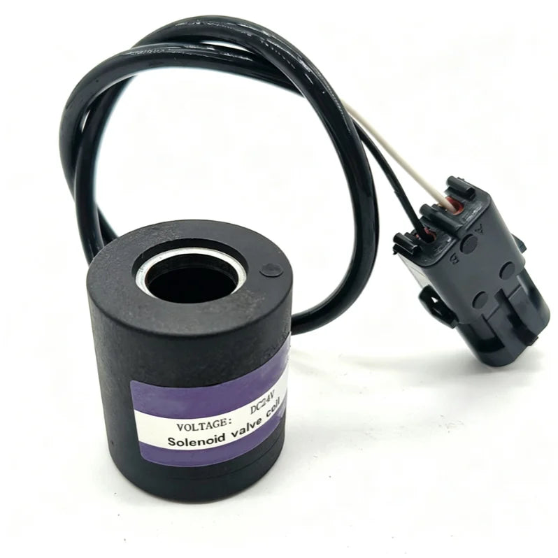 Solenoid Valve Coil for Sany SY55 SY65 SY75 SY95 Excavator Excavator Solenoid Coil PRIMED 24v China Mainland