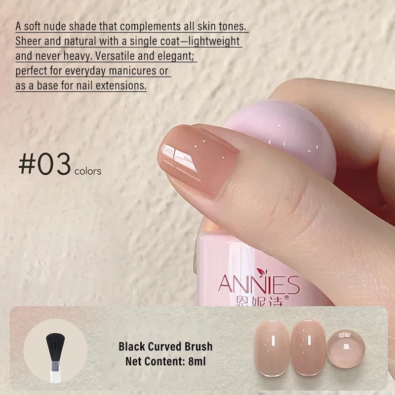 8ml Nude Gel Nail Polish – 23 Colors UV/LED Semi-Permanent Gel Nail Polish PRIMED 03