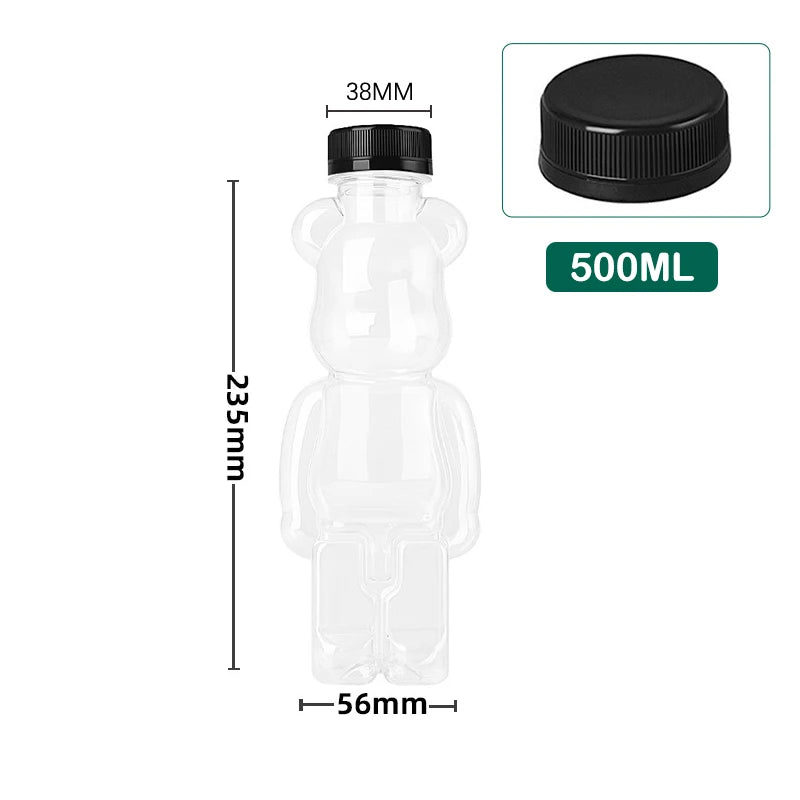 Transparent PET Juice Bottle Sealed Cap 350ml 500ml | Cold Drinks