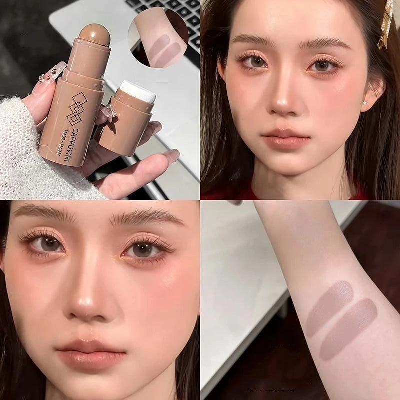 Face Contour Bronzer Stick – Matte Cream Nose Shadow Pen Contour Bronzer Stick PRIMED 02 Smoke Brown