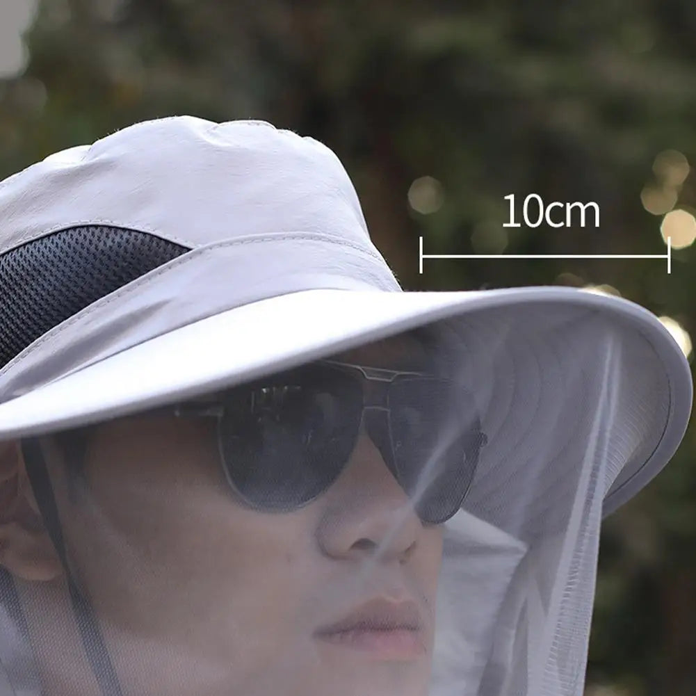 Mosquito Head Net Hat – Full Mesh Bug Protection Outdoor Cap Mosquito Net Hat PRIMED