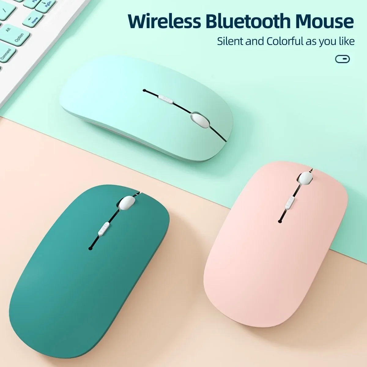 MissionFit Silent Bluetooth Mouse – Ergonomic, 1600 DPI Wireless Bluetooth Wireless Mouse PRIMED
