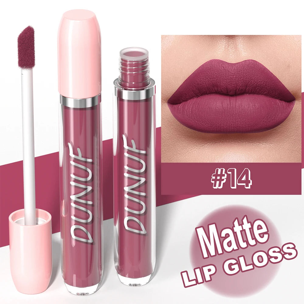 Velvet Matte Liquid Lip Gloss 25 Colors – Waterproof & Long-Lasting