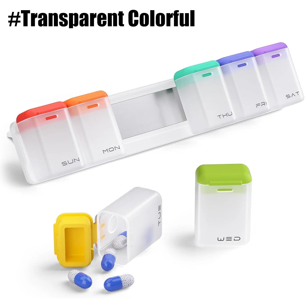 Weekly Pill Organizer – Extra Large 7-Day Magnetic Pill Box