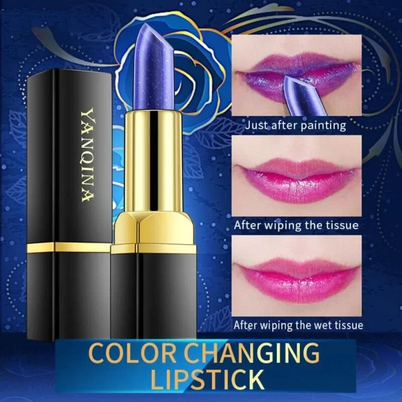 YANQINA Blue Rose Color-Changing Lipstick | Hydrating Waterproof