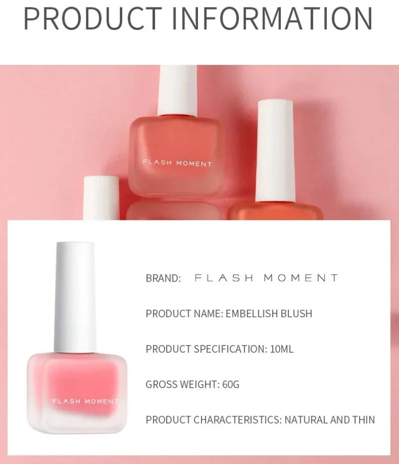 Blana Liquid Blush – Waterproof Moisturizing Blusher Liquid Blush PRIMED