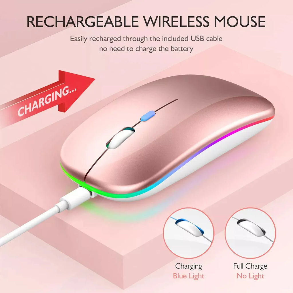 MissionFit RGB Wireless Mouse | Silent Bluetooth Rechargeable Wireless Gaming Mouse PRIMED