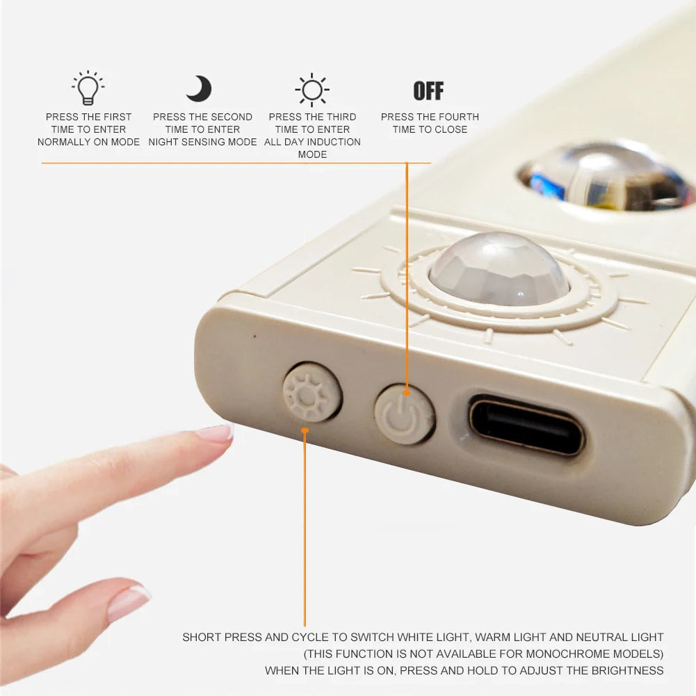 USB Rechargeable Motion Sensor LED Cabinet Light – 4 Sizes