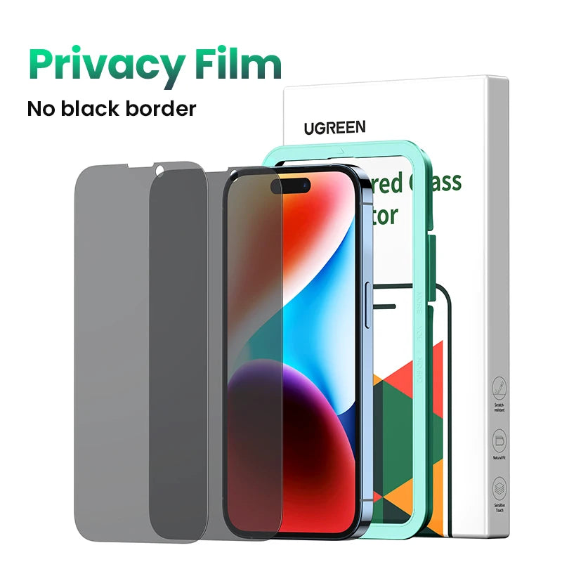 UGREEN 9D iPhone Screen Protector – 9H Tempered Glass Full Cover Tempered Glass Screen Protector PRIMED Privacy film For iPhone 14Pro Max Russian Federation|Tempered glass