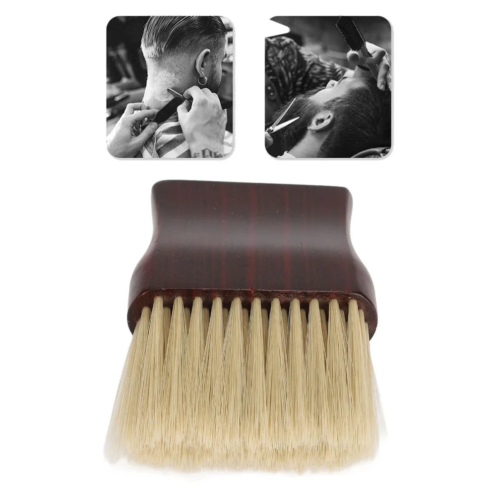 Professional Barber Neck Duster Brush – Solid Wood Handle Barber Neck Brush PRIMED