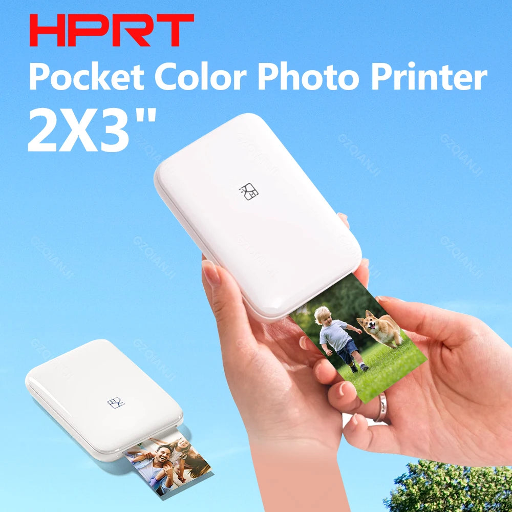 HPRT MT53 Pocket Photo Printer 2x3" Wireless Bluetooth Zink Pocket Photo Printer PRIMED