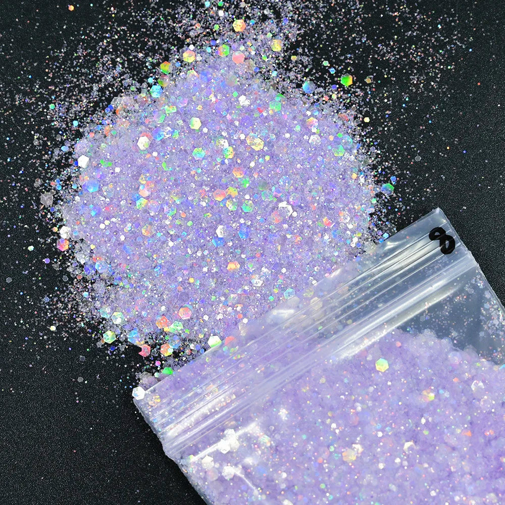 Mermaid Nail Art Glitter 50g – Chameleon Hexagon Sequins