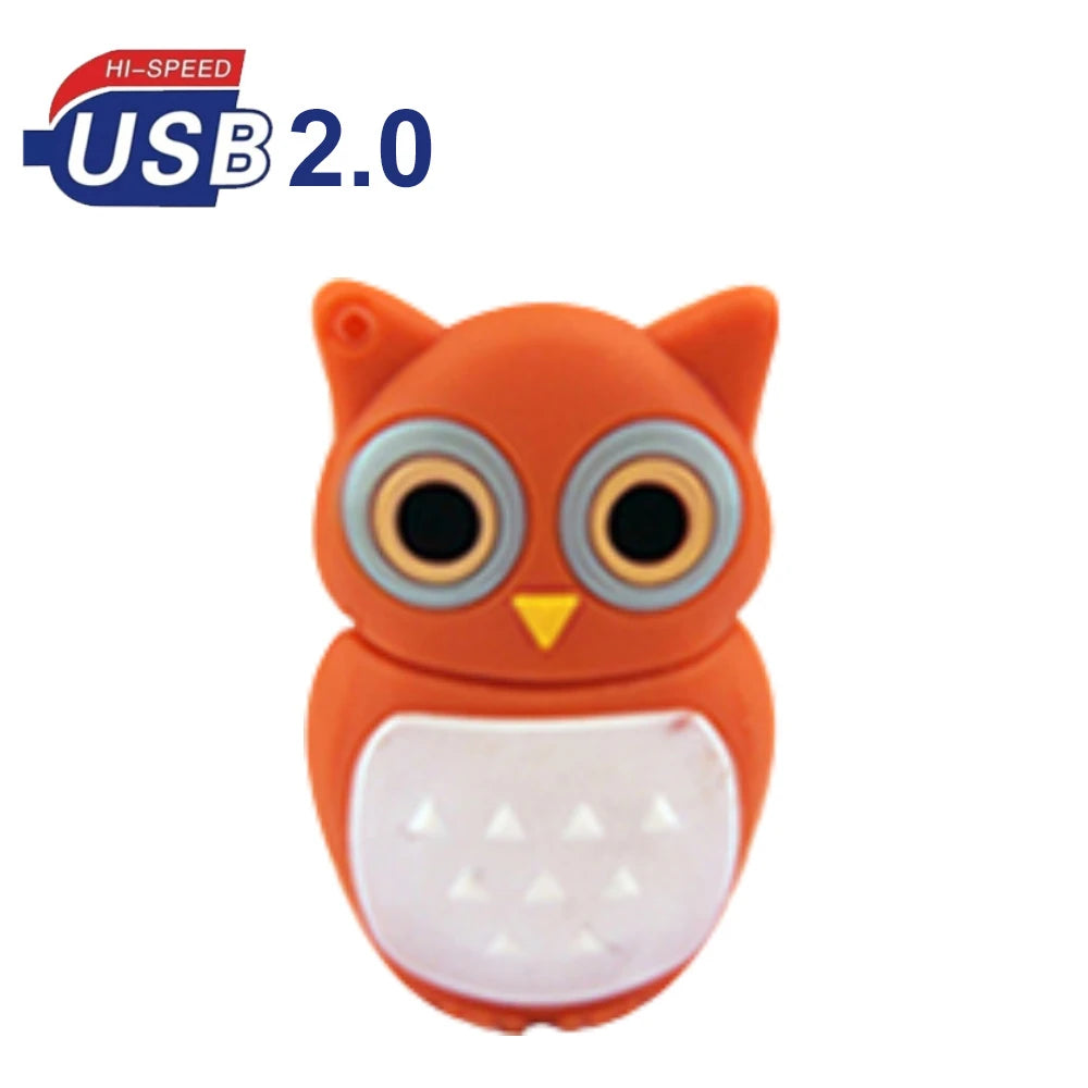 Cute Animal USB Flash Drive 2.0 – Cat Owl Penguin Frog 8–64GB USB Flash Drive PRIMED 4GB style 5