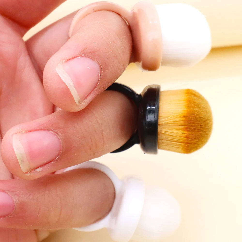 10-Pack Ring Shape Nail Dust Brushes – Salon Manicure Kit Nail Dust Brush PRIMED