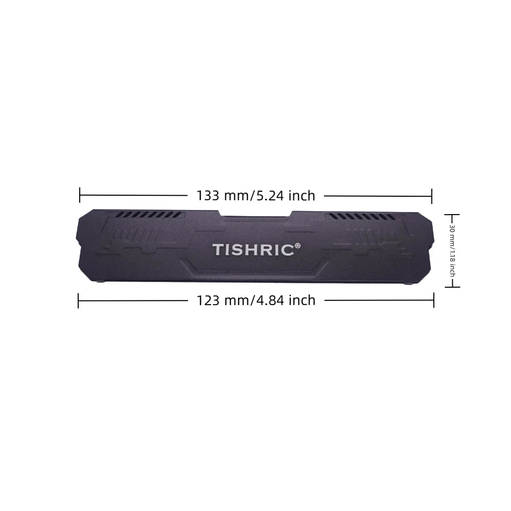 TISHRIC DDR5/DDR4/DDR3 RAM Heatsink Aluminum Cooling Vest RAM Heatsink Cooler PRIMED Black 3 2PCS China Mainland