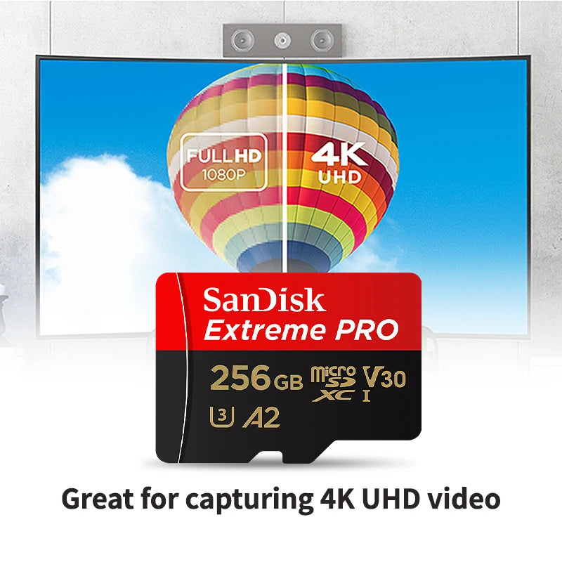 SanDisk Extreme PRO Micro SD Card 32GB–512GB | 170MB/s U3 V30 Micro SD Card PRIMED