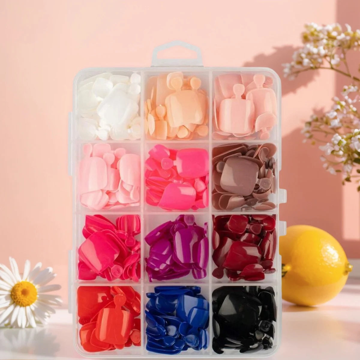 288Pcs Colorful Short Square Press-On False Toenails | MAFANAILS