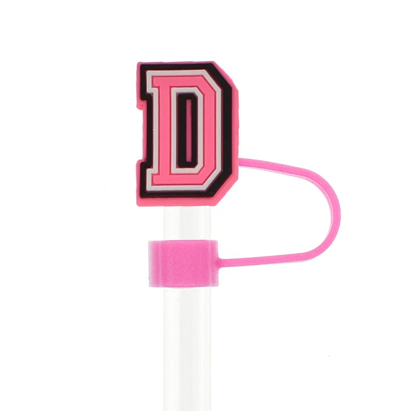 Silicone Letter Straw Cover Caps for Stanley 30 & 40oz Tumblers