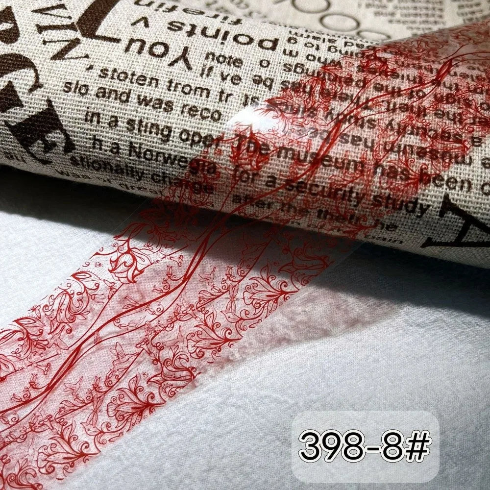 Nail Foil Transfer Stickers – Lace, Leopard & Stripe Designs