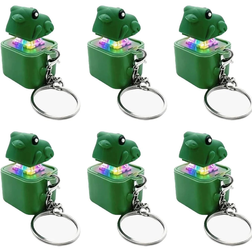 LED Fidget Clicker Keychain – Duck & Frog Sound Toy Fidget Clicker Toy PRIMED